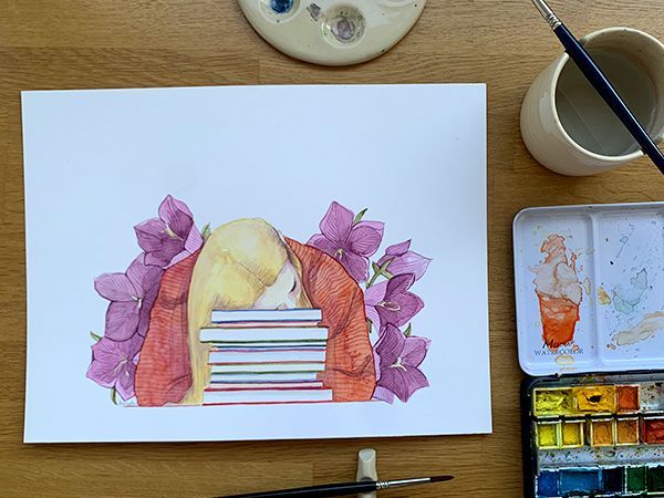 Acuarela Soñando historias