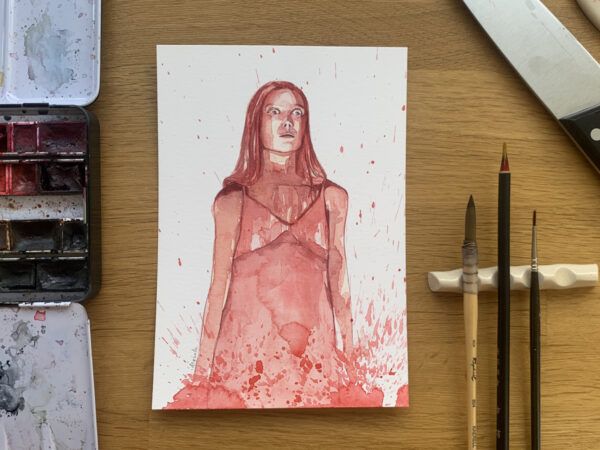 Acuarela Halloween Carrie