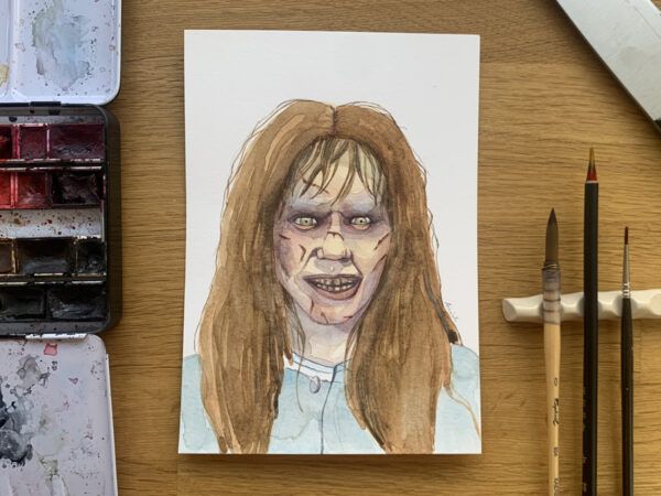 Acuarela Halloween Regan MacNeil
