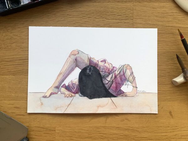 Acuarela Halloween Sadako Yamamura